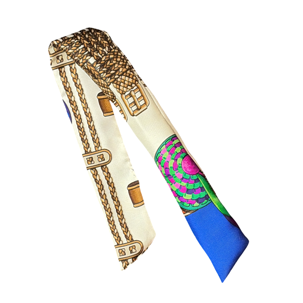 Vintage Hermes Rubans du Cheval Scarf Cuff Bracelet