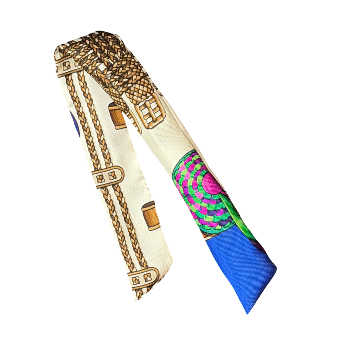 Vintage Hermes Rubans du Cheval Scarf Cuff Bracelet