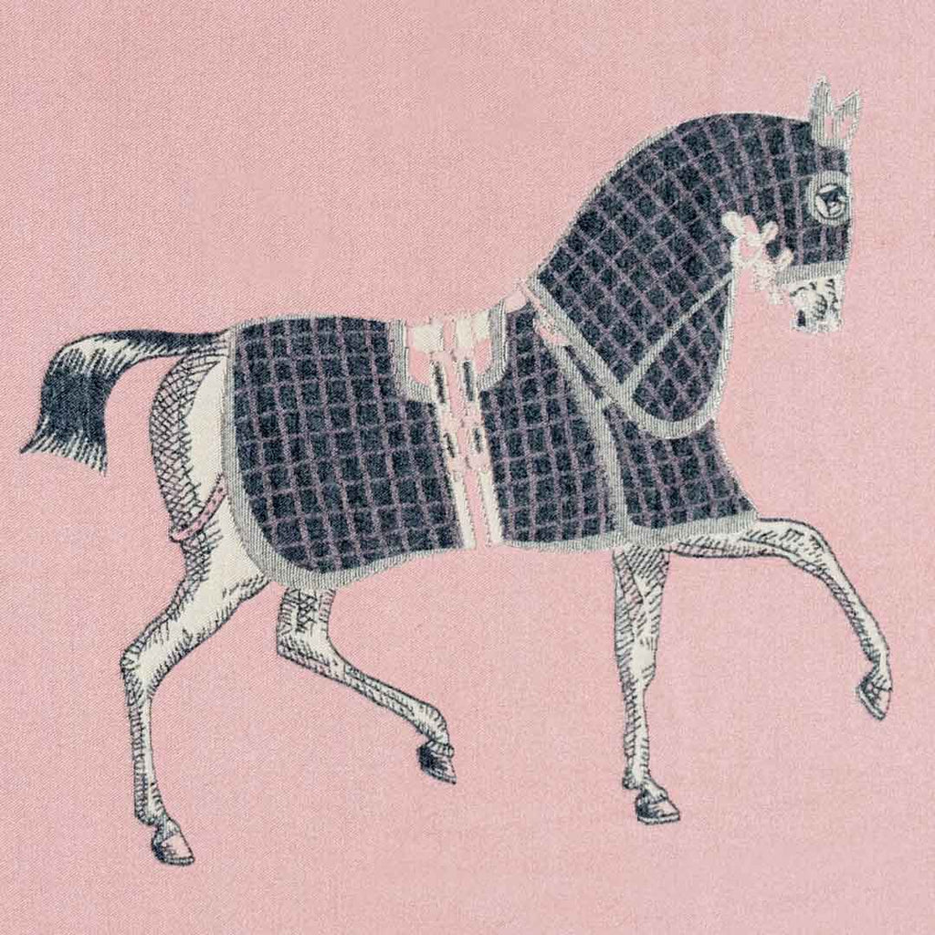 Equus -  Blush Pink Equestrian Motif Luxe Shawl
