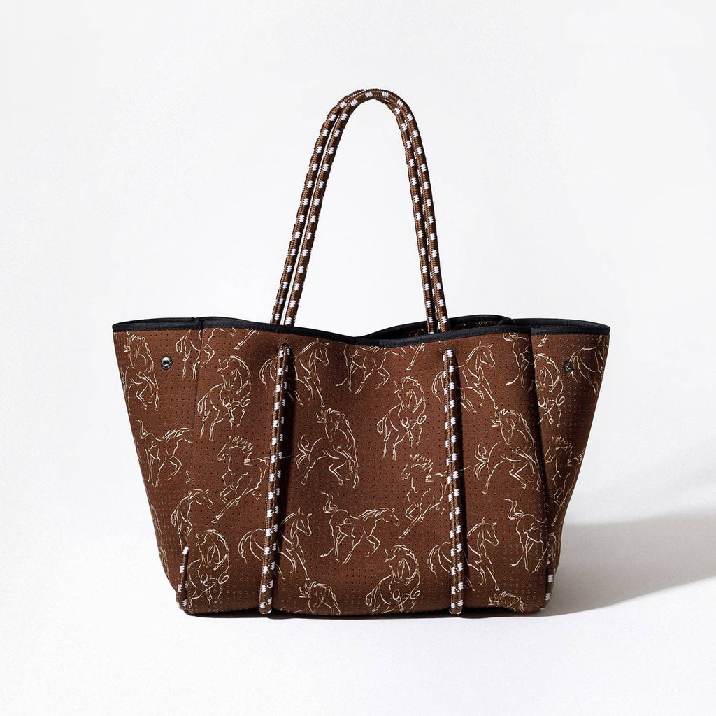 EVERYDAY TOTE HORSE PRINT ESPRESSO