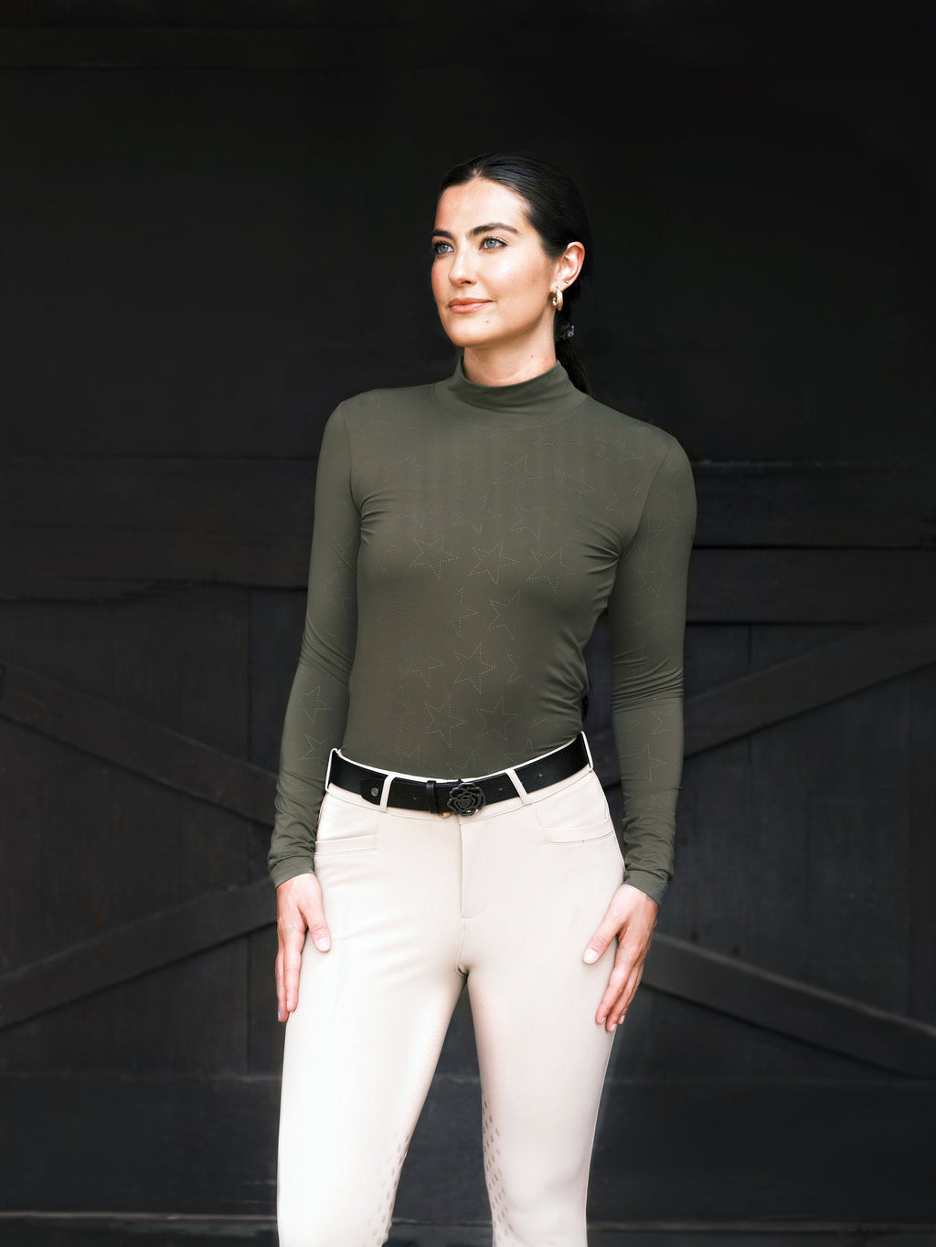 Hannah Childs Farrah Star Turtleneck Training Top