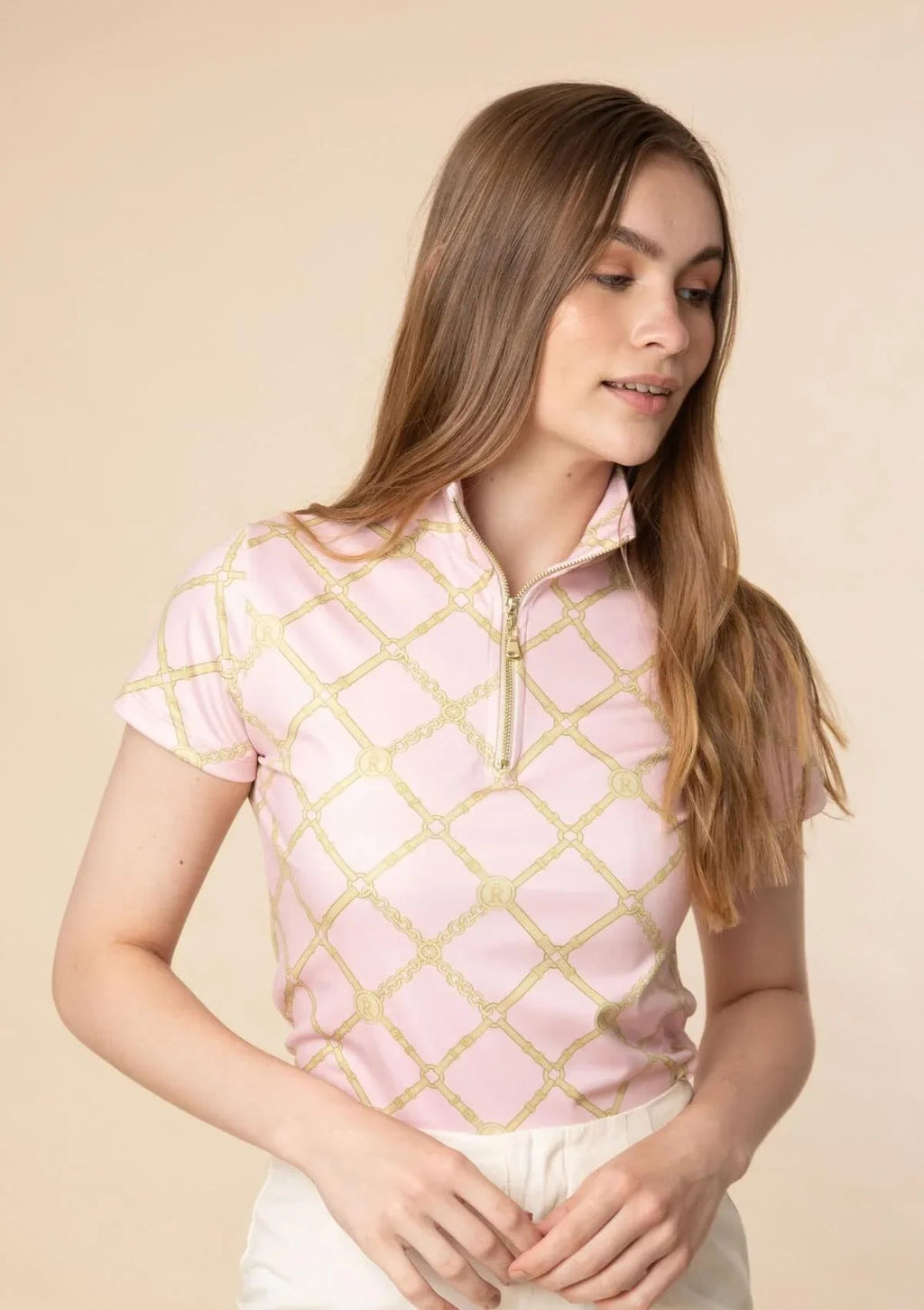 Harmony Midlayer – Beltina Print Rose – Short Sleeve