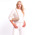 Vintage Hermes Petits Chevaux Ivory Scarf Crossbody Bag