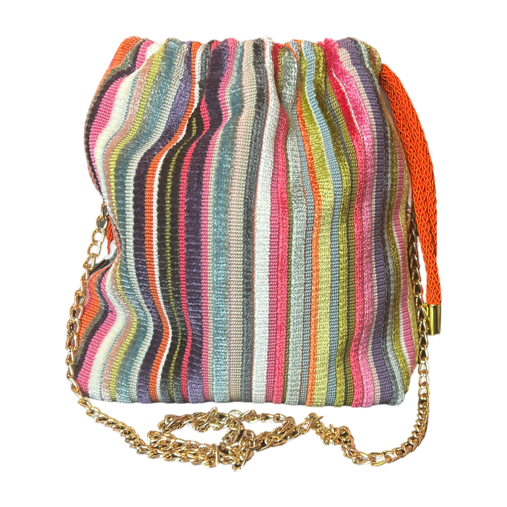 Vintage Rubans du Cheval Blanc Scarf Drawstring Crossbody Bag