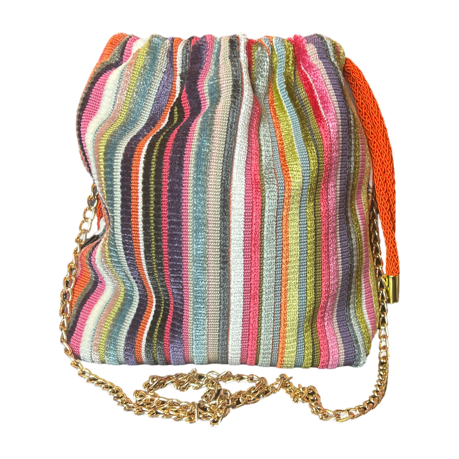 Vintage Rubans du Cheval Blanc Scarf Drawstring Crossbody Bag