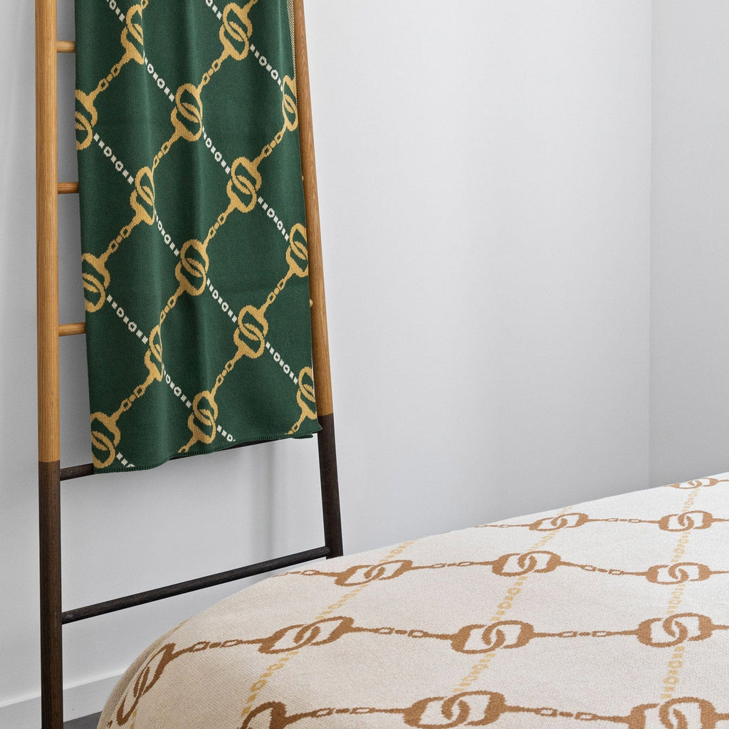 Cotton Sustainable Knit Throw Blanket - Equestrian House of Bits