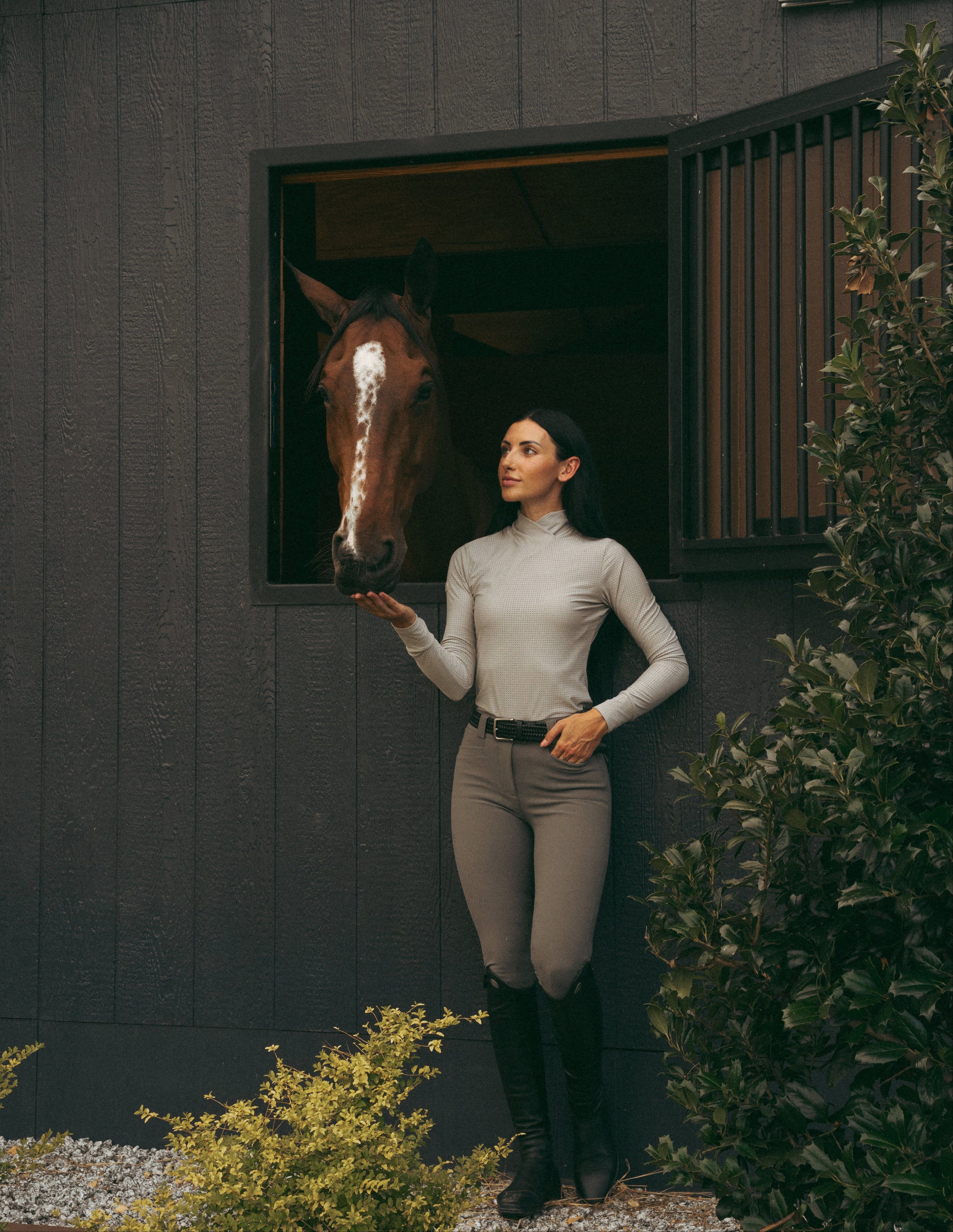 Juliette High Compression Breeches | Perfect Gray