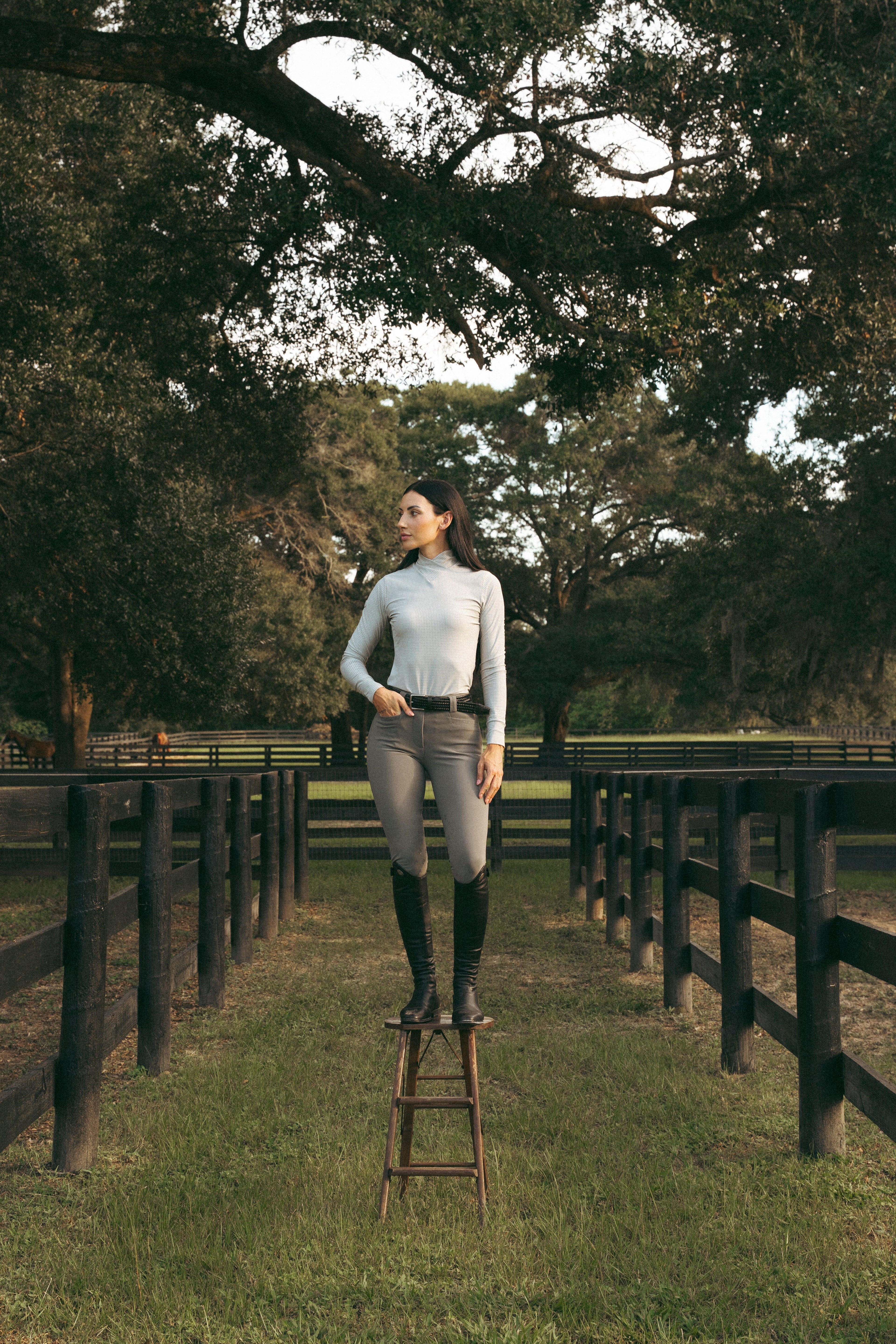 Juliette High Compression Breeches | Perfect Gray