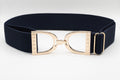 Huston x Ellany Navy - 1.5" Gold Stirrup Elastic Belt