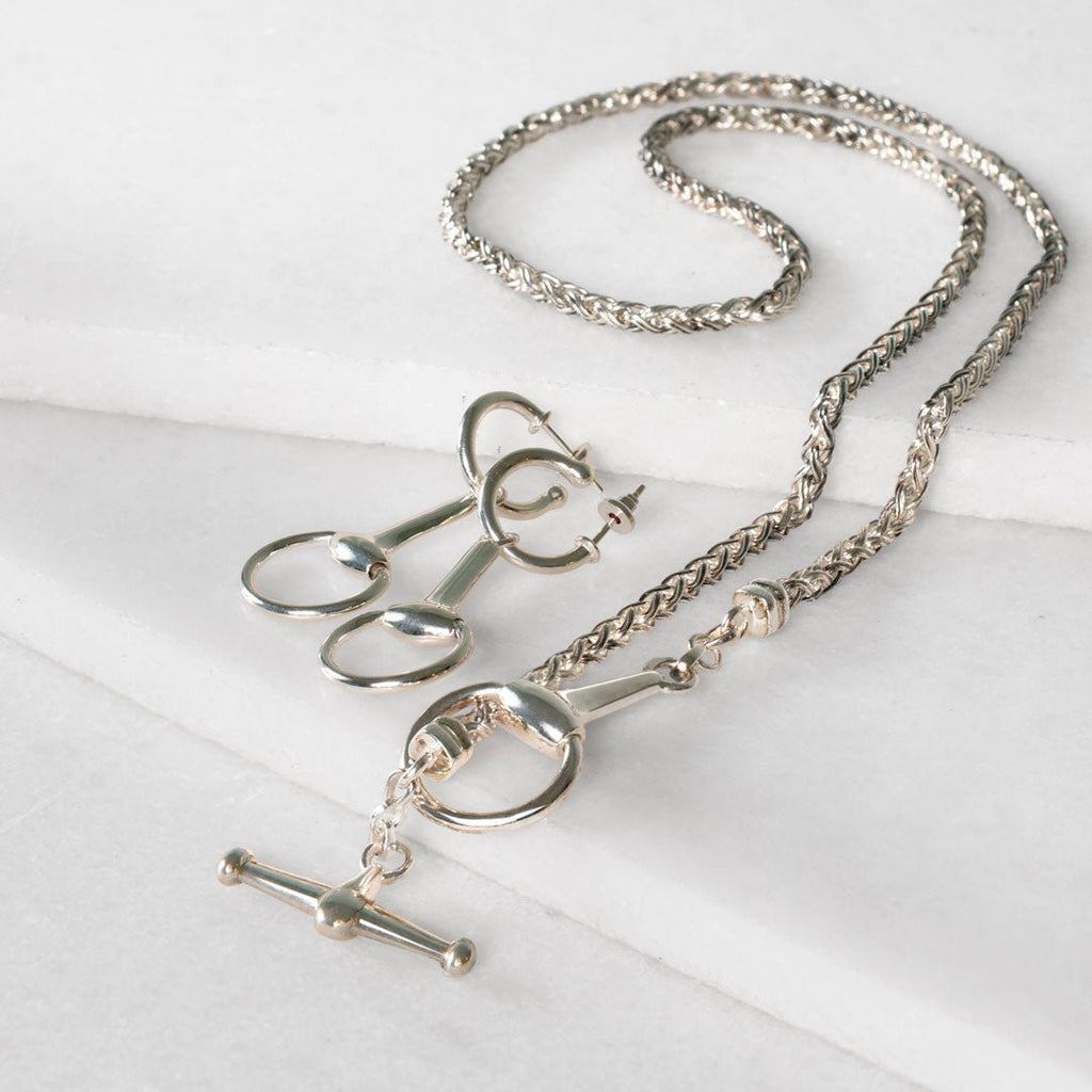 Odeza - Wrap Around Horse Bit Bracelet in Silver