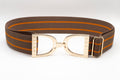 Ophelia - 1.5" Gold Stirrup Elastic Belt