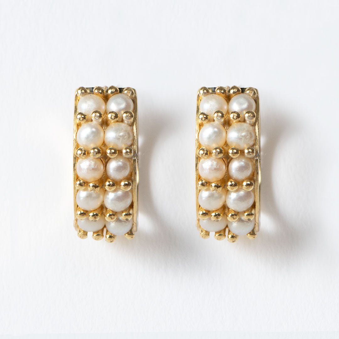 Prism - Pearl Pave Horseshoe Earring
