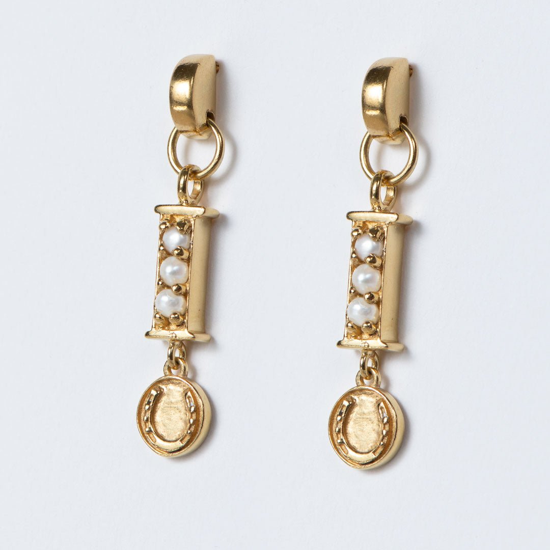 Prism - Pearl Pave Horseshoe Earring