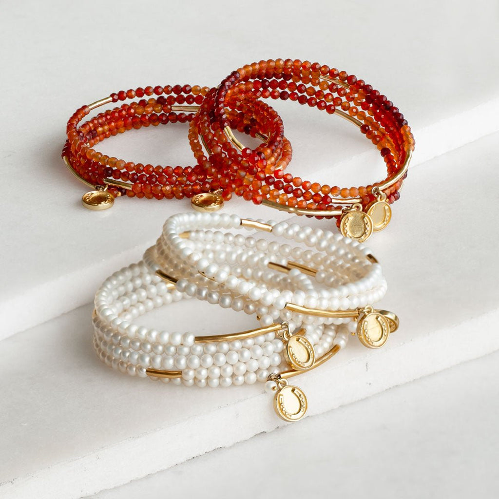 Prism - Pearl Pave Horseshoe Earring