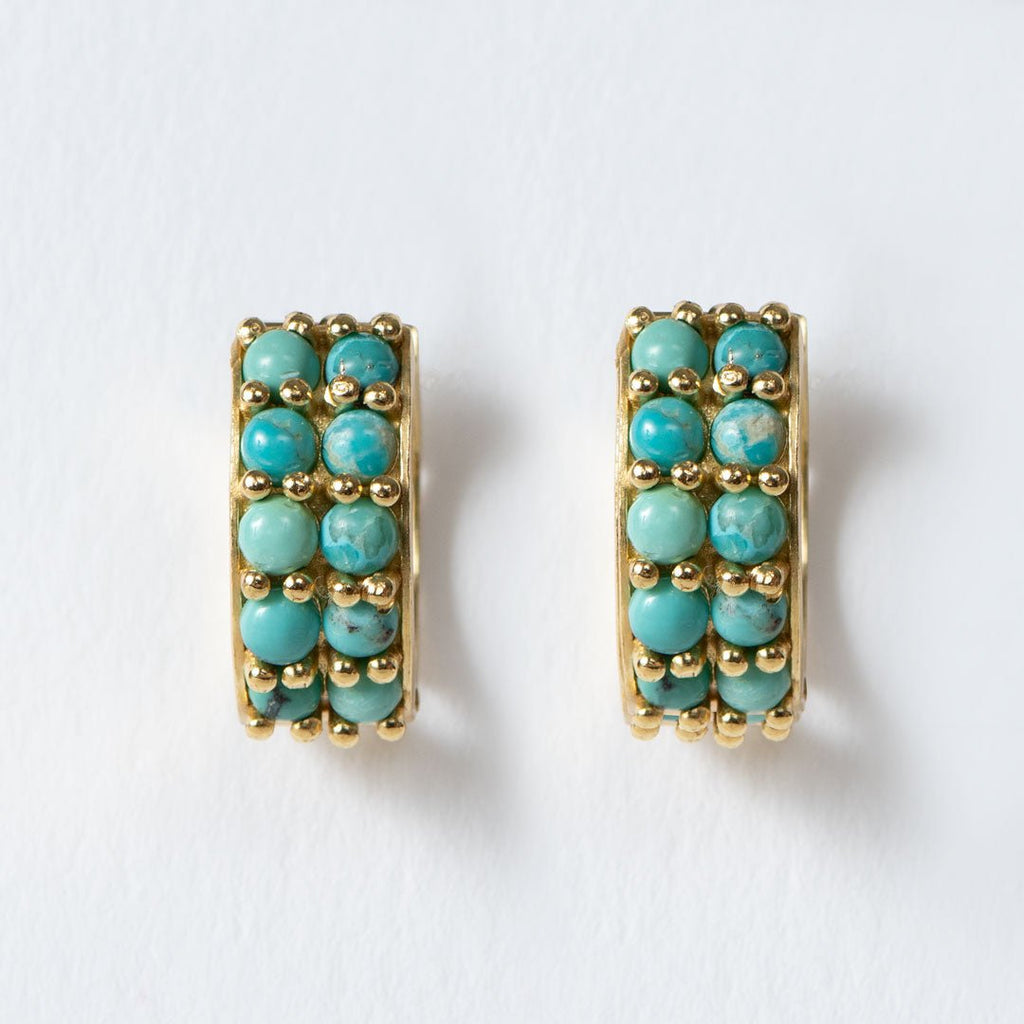 Prism - Turquoise Pave Horseshoe Earring