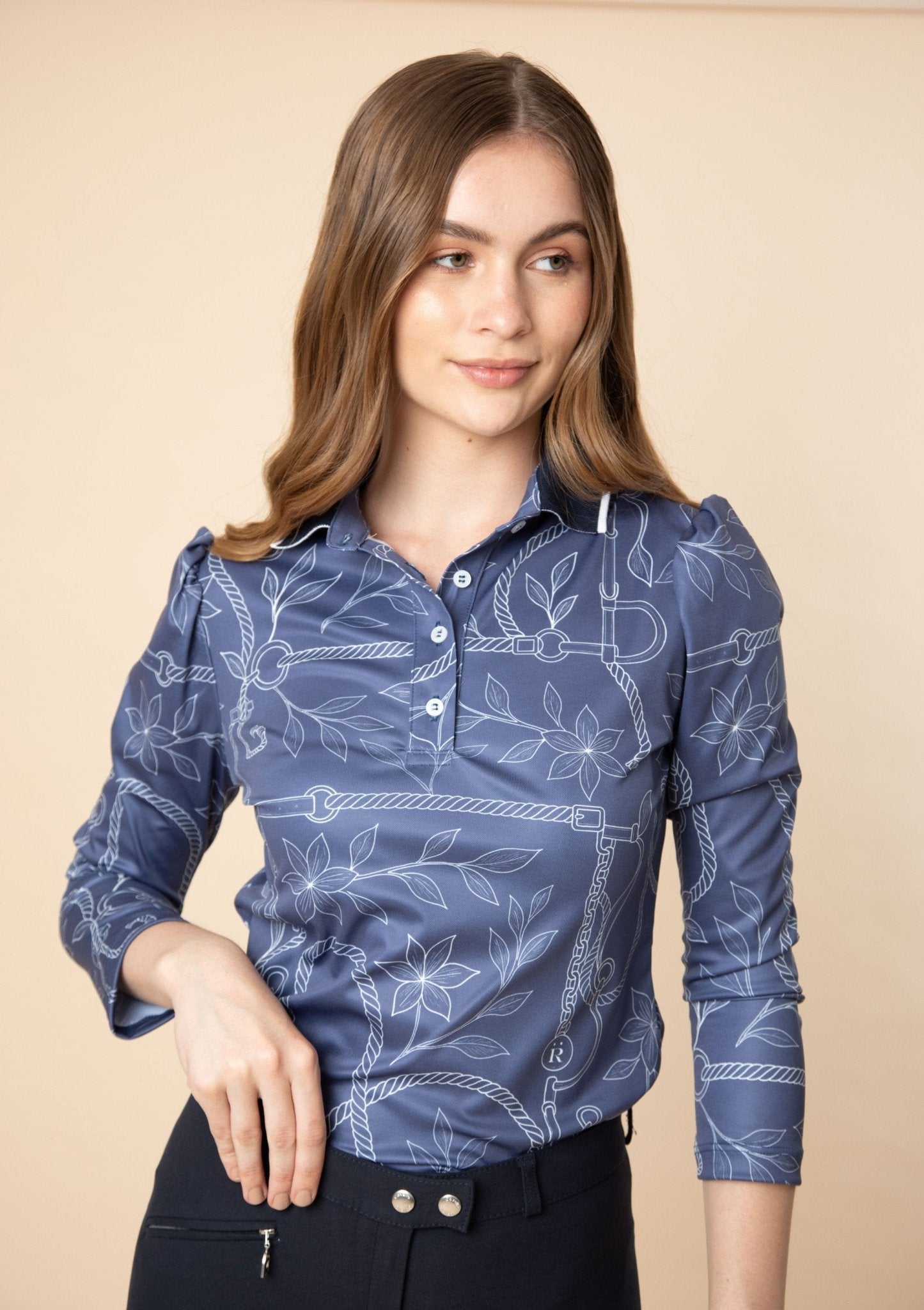 Regatta Polo-Shirt Long Sleeve Ropes Print