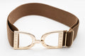 Huston x Ellany Toffee- 1.5" Gold Stirrup Elastic Belt