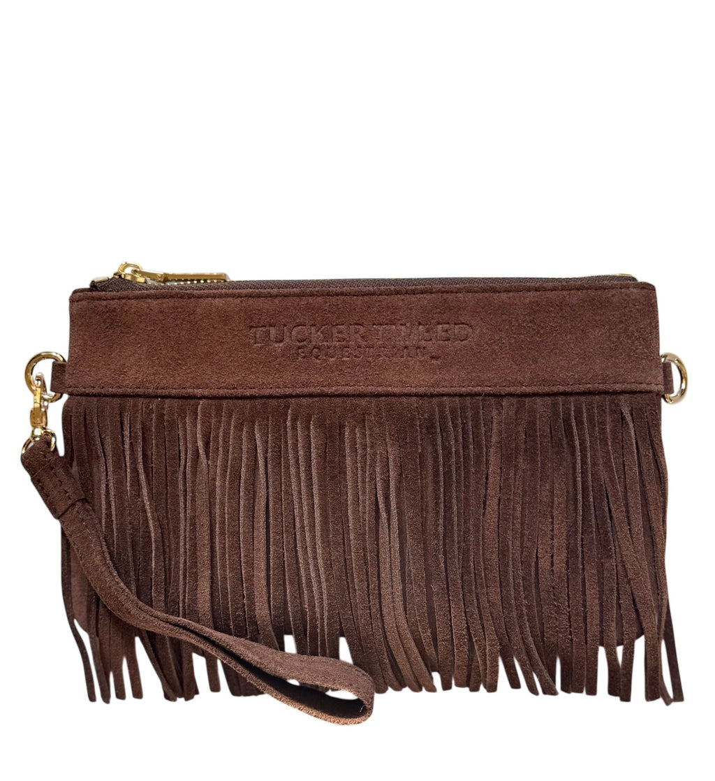 Tucker Tweed Wellington Wristlet Dark Chocolate Fringe | LIMITED EDITION