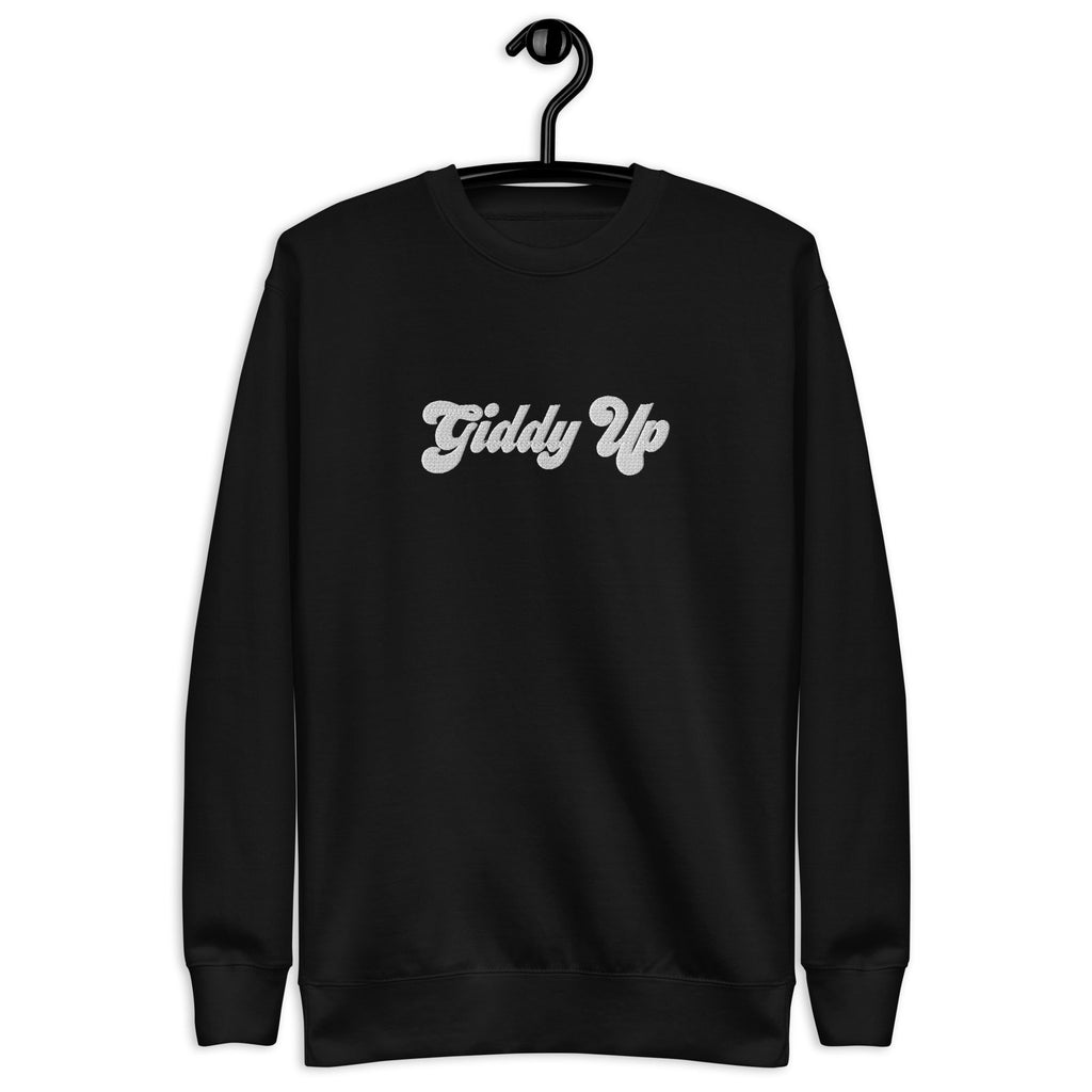 Unisex Premium Sweatshirt - Embroidered - Giddy Up