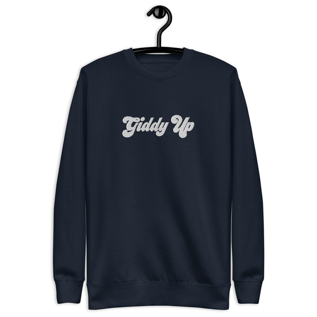 Unisex Premium Sweatshirt - Embroidered - Giddy Up