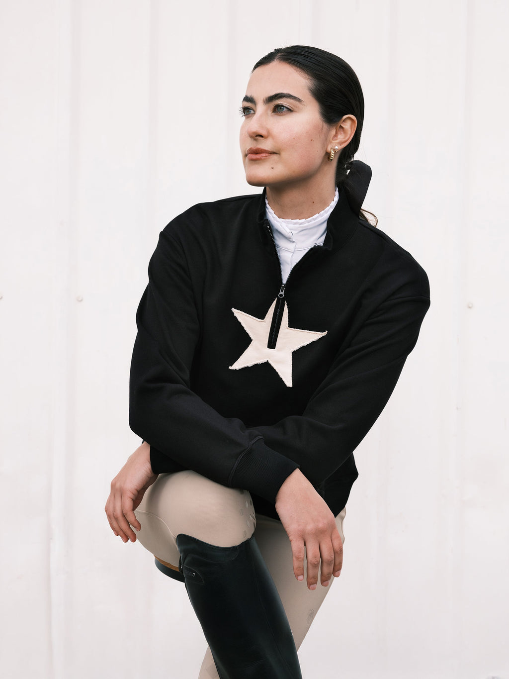 Hannah Childs Mari Star Half Zip Sweatshirt