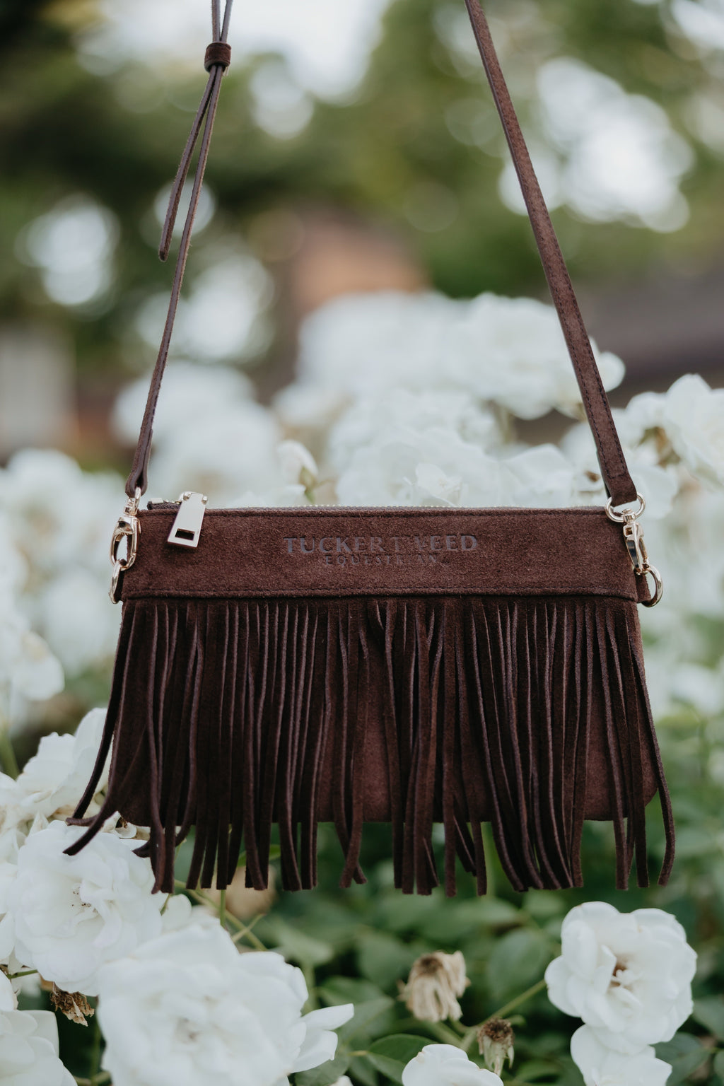 Tucker Tweed Wellington Wristlet Dark Chocolate Fringe | LIMITED EDITION